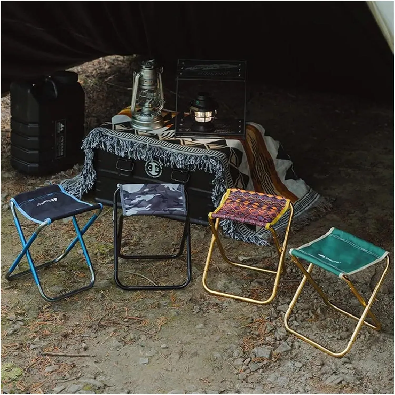 Shine Trip Portable Folding Stool Aluminum Alloy Outdoor Chair Fit for Travel Beach Fishing Compact Mazha Train Fit for Seat(Camouflage)