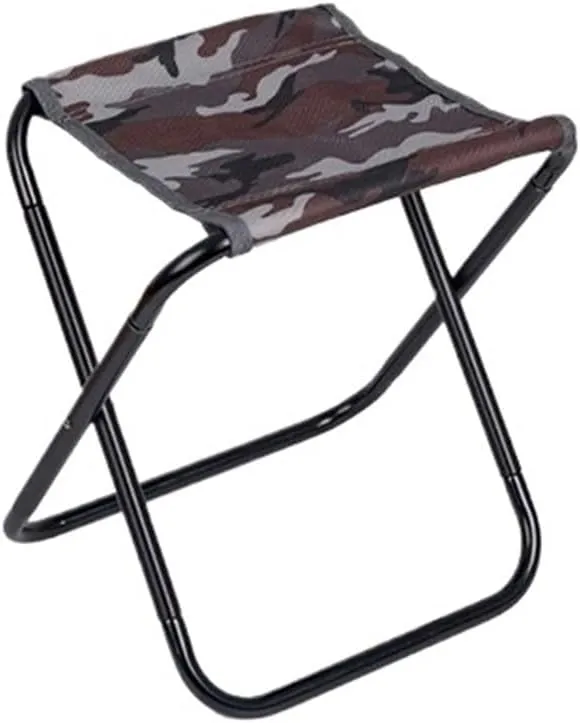 Shine Trip Portable Folding Stool Aluminum Alloy Outdoor Chair Fit for Travel Beach Fishing Compact Mazha Train Fit for Seat(Camouflage)