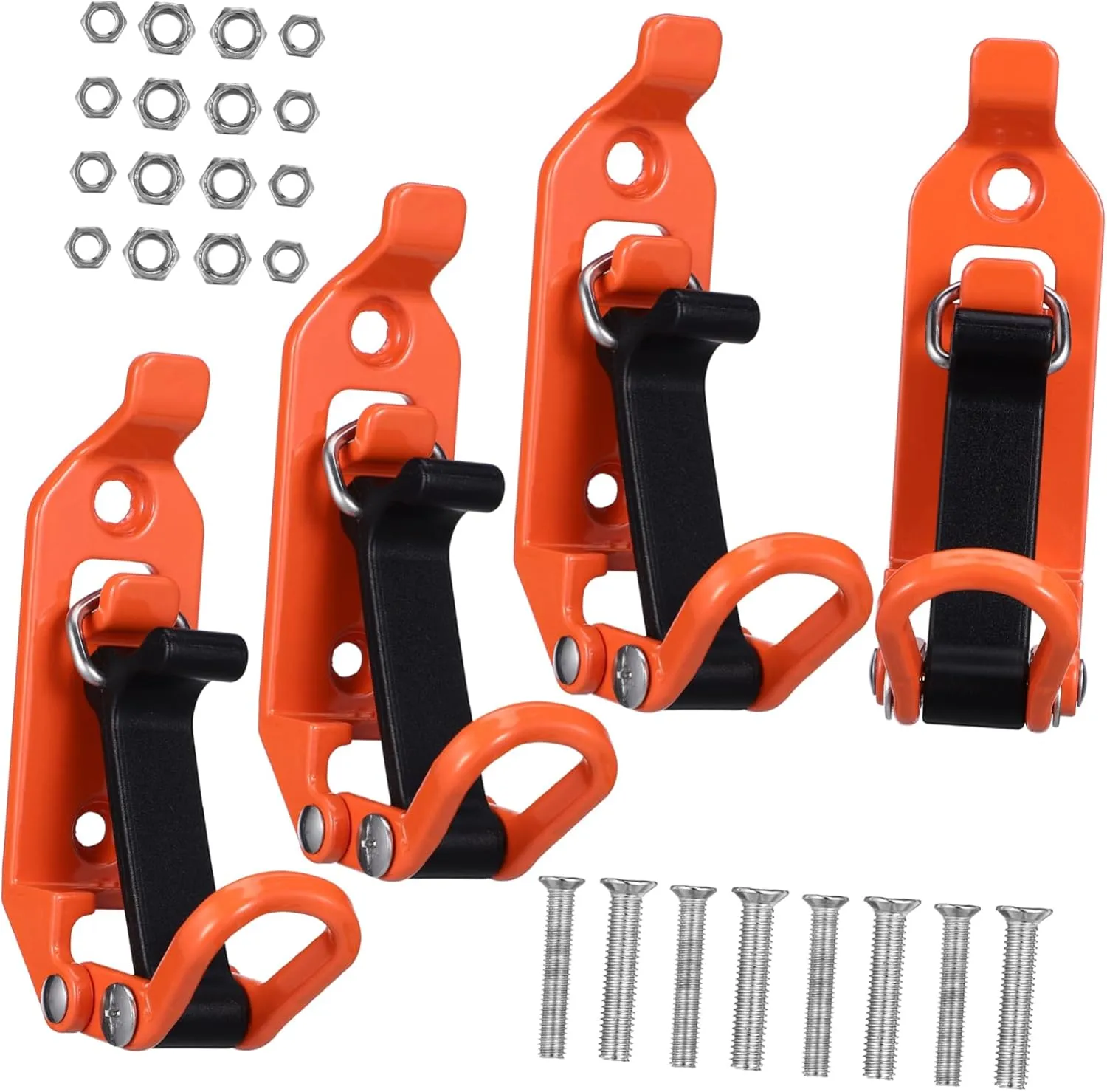Shovel Clamp Orange for Roof Rack 4pc Shovel Mount Holder Garden Tool Organizer