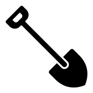 Shovel Glyph Icon