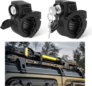 Shovel Holder Rubber Grip Mount Kit with Lock – Fits 0.79"-1.97" Tool Handles, Quick-Release for Off-Road Vehicles, Roof Racks, Molle Panels, SUVs, Trucks, UTVs, ATVs – Heavy-Duty, Anti-Theft Design