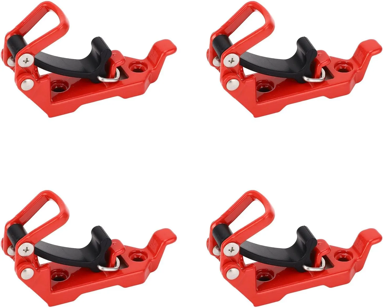 Shovel Mount for Roof Rack, Heavy Duty Shovel Holder Metal Rubber Clamp Mounting Bracket Roof Rack Accessories for Roof Rack Boats Tool (Red)