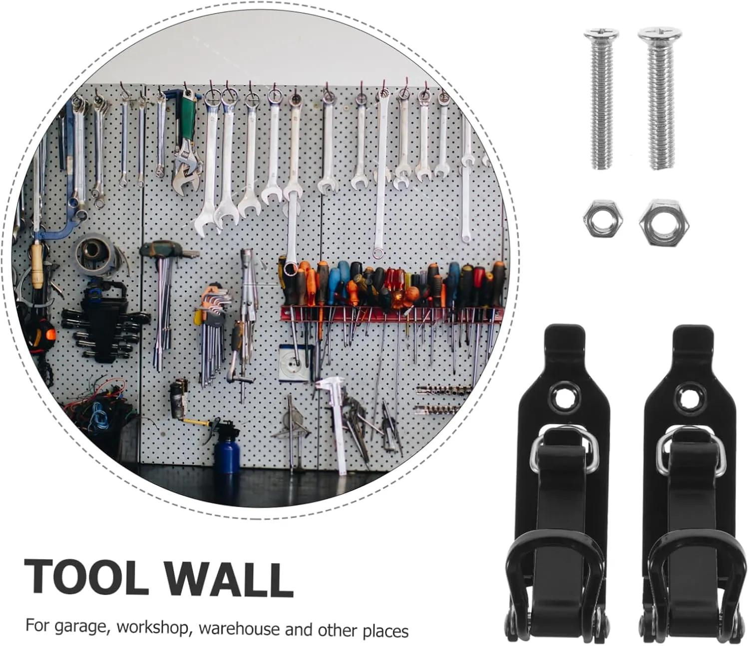 Shovel Mounts for Roof Racks Metal Clamp Shovel Holders for Cars Universal Automotive Tool Bracket Black