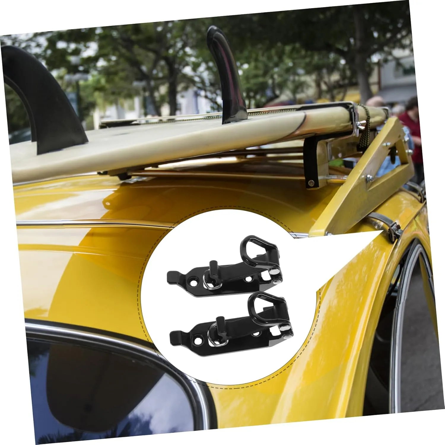 Shovel Mounts for Roof Racks Metal Clamp Shovel Holders for Cars Universal Automotive Tool Bracket Black