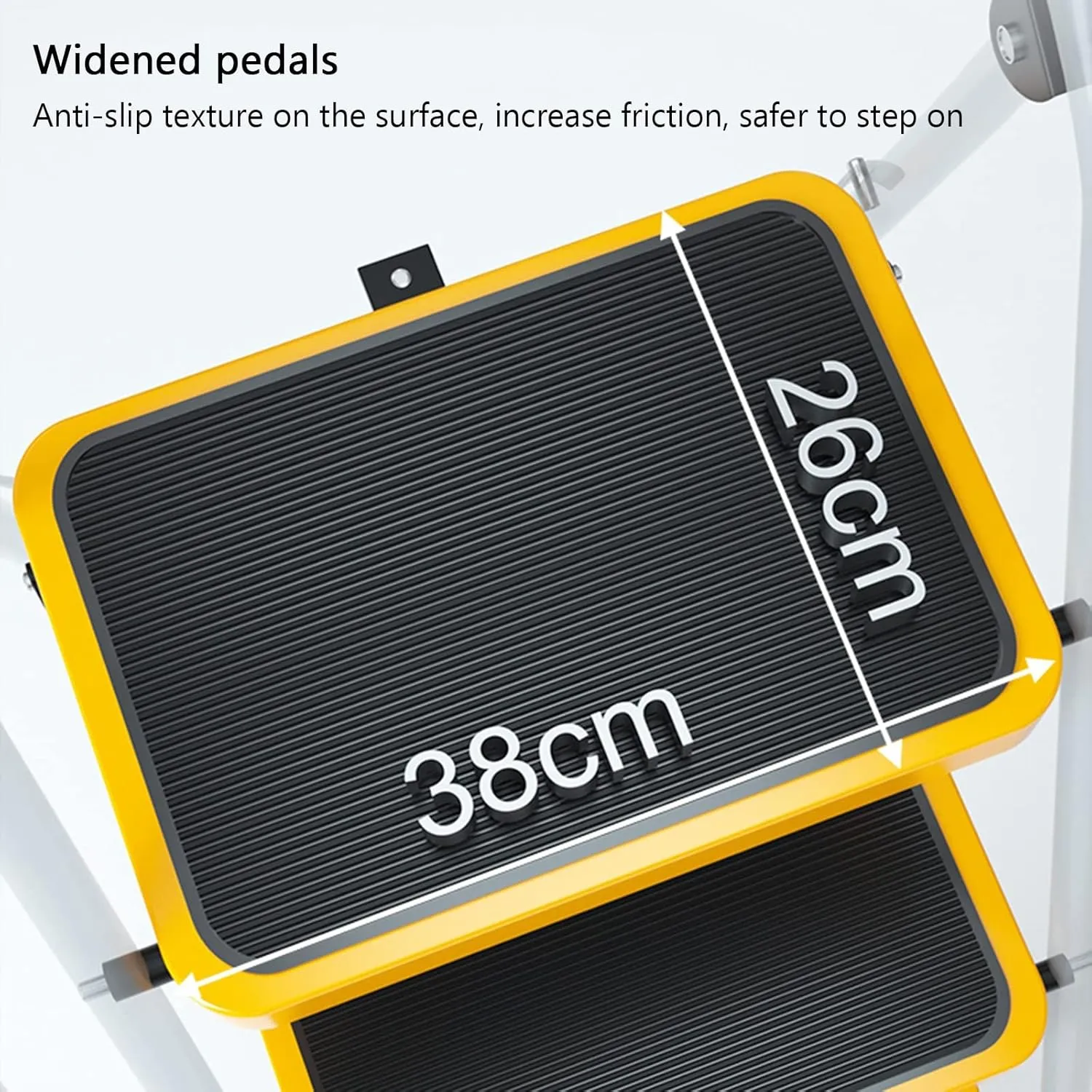 SHU Indoor Climbing Ladder Multifunctional Folding Safety Escalator Widened Pedal is Stable and not Shaking, Four-Step Ladder (Color : Yellow/Four-Step Ladder)