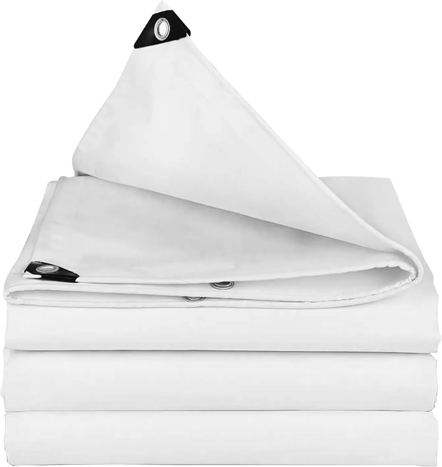 Small Multipurpose Cover, White Heavy Duty,600gsm Ground Cover Multipurpose Furniture, Caravan, Vehicle, Boat, Camping and Pool Covers Canvas Tarp Cover Sheet(1x2.5m)