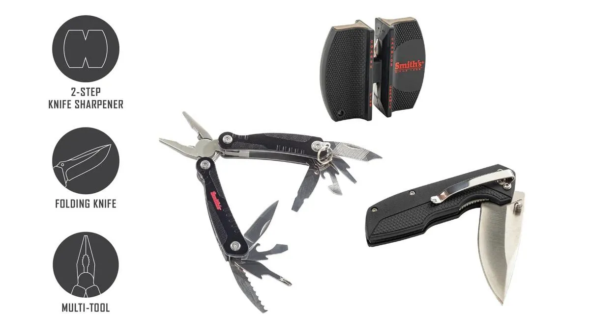 Smiths 3pcs Combo Kit Folding Knife