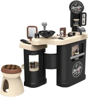 Smoby - Barber and Hairdresser Play Salon Shop for Children (69 x 48 x 91,5 cm) - Play Station incl, Toy Accessories for Styling - for Kids Girls and Boys Aged 3 Years and Over