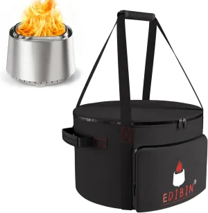 Smokeless Fire Pit Bag Fit East Oak Fire Pit Smokeless 21" Firepits,Compatible with East Oak 21 inch Bonfire Fire Pit,600D Heavy Duty Fabric 21 inch Wood Burning Fireplaces Carry Bag