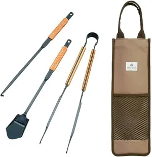 Snow Peak N-024 - Fire Tool Set Pro, Bamboo