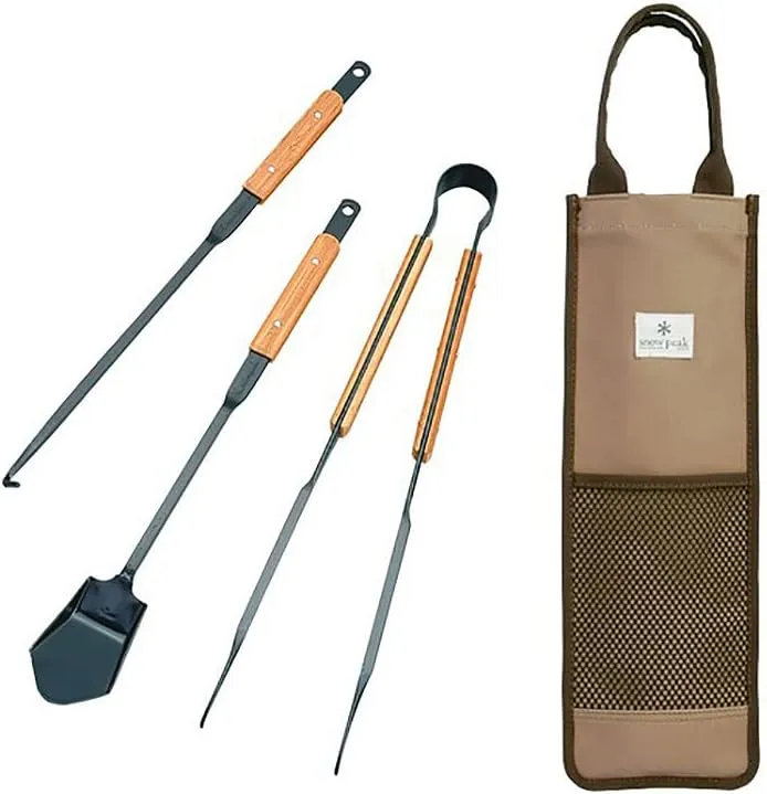 Snow Peak N-024 - Fire Tool Set Pro, Bamboo