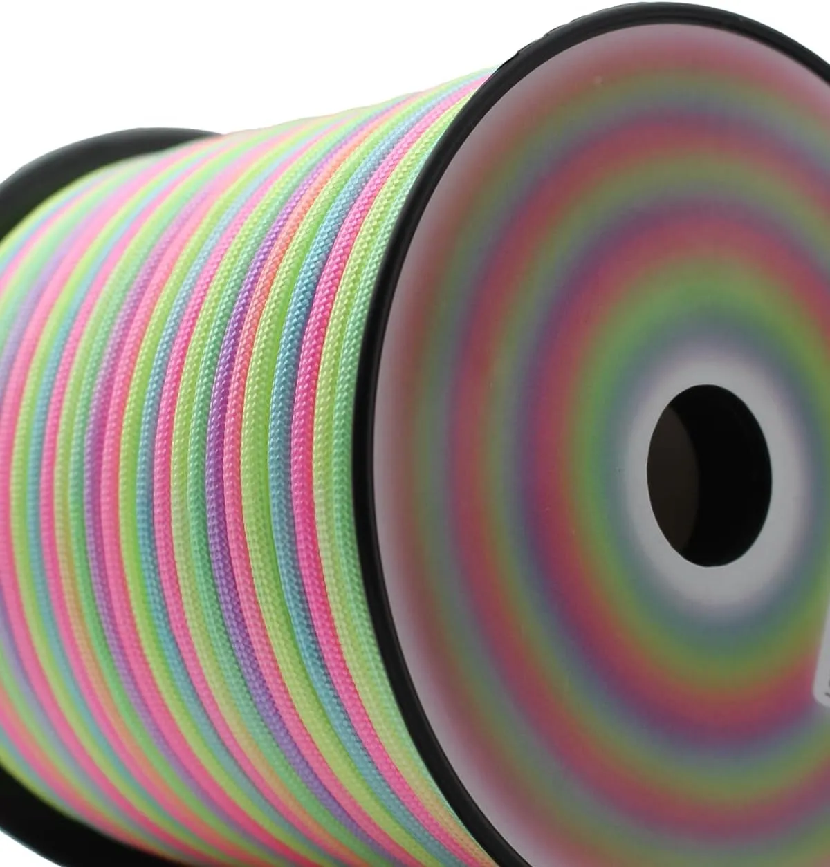 Soft Rainbow Paracord 7 Strands 4mm Nylon Parachute Cord 160ft 320ft Camping Rope