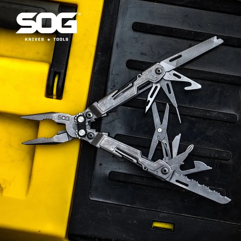 SOG PowerPint 18-in-1 Multi-Tool – Compact Folding Pliers for Camping & Survival