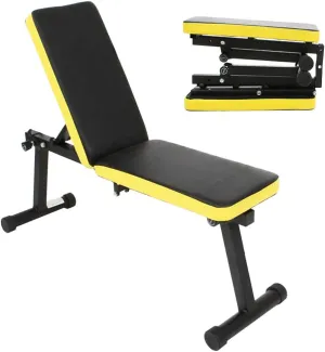soges Folding Dumbbell Bench Height Adjustable Incline Exercise Bench, Multi-Functional Home Gym Strength Training Fitness Workout Station, PSBB003