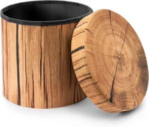 Sorbus Tree Stump Stool, Toy Storage Ottoman 15 Inch Fake tree stumps Log Stool Storage, Artificial Tree Trunk, Perfect Footstool Kids Toy Chest, Rustic Log Cabin Decor Bench, Pedestal, Side End Table