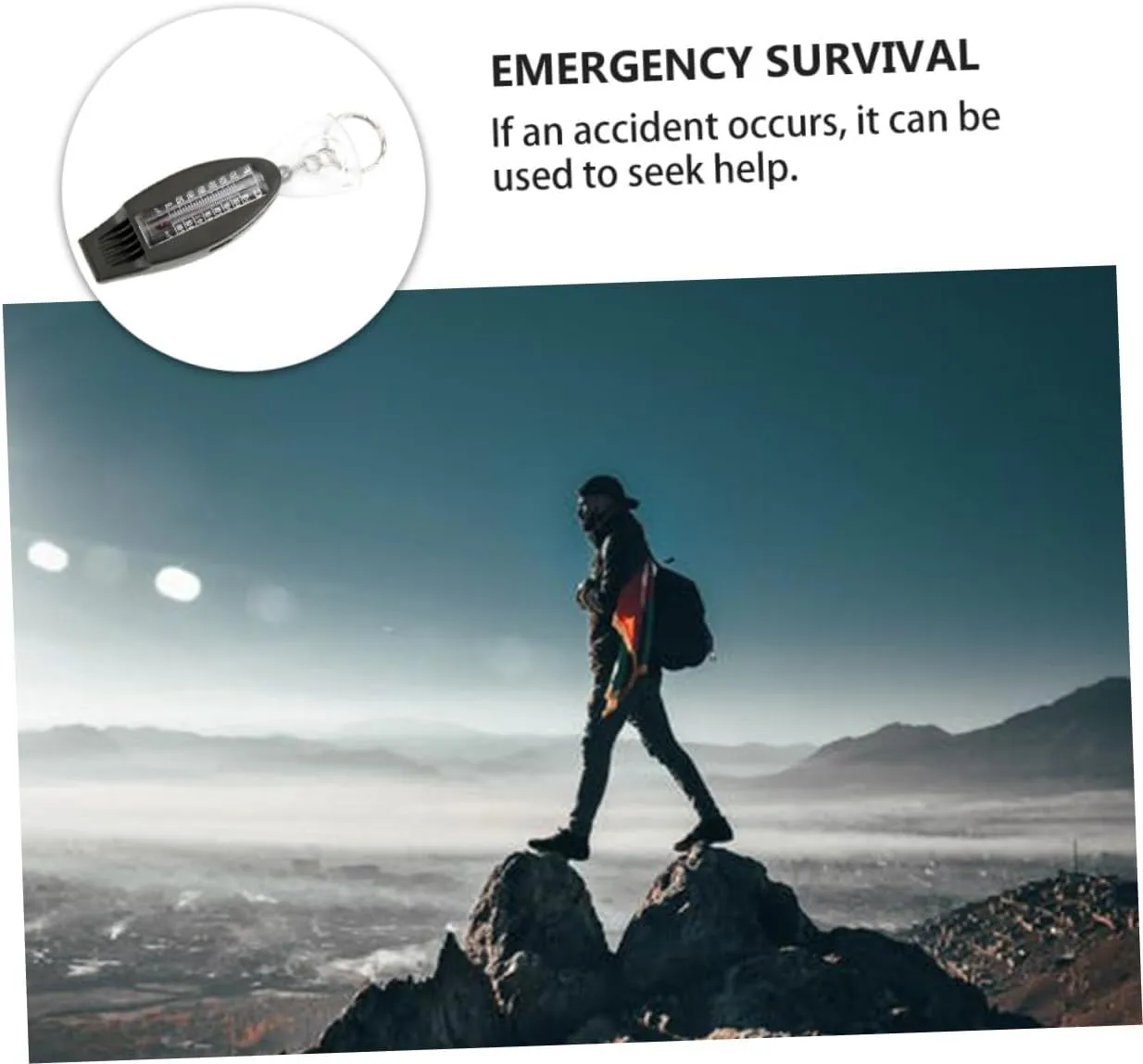 Sosoport 6 pcs Multifunctional Whistle Survival Whistle Outdoor Whistle Climbing Whistle Mini Pocket Magnifying