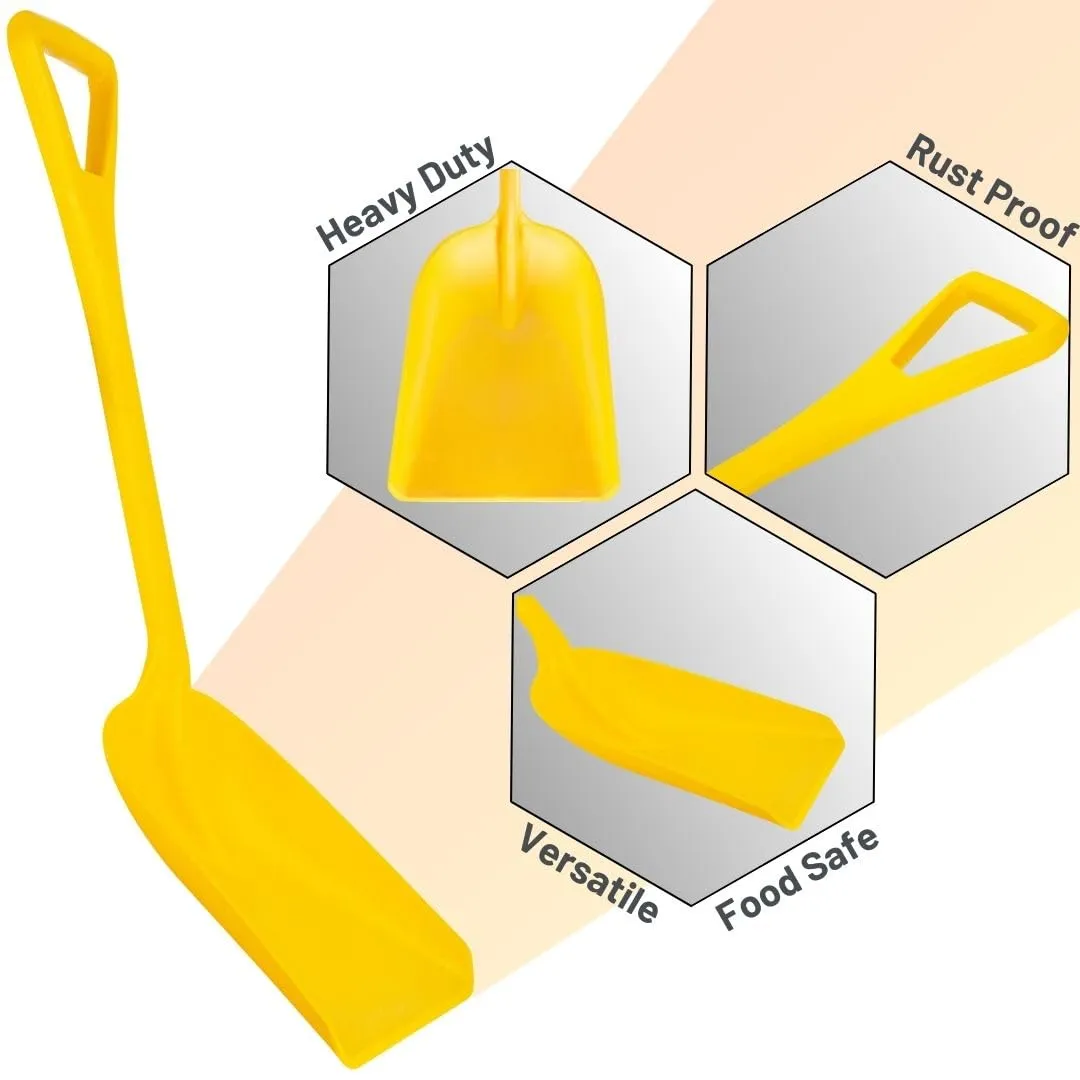 SPARTA 41077EC04 Plastic Sanitary Shovel, Food Safe Plastic Shovel For Commerical Kitchens, 14 Inches, Yellow