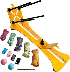 SpeedyJig Plus Paracord Bracelet & Monkey Fist Jig & Kit | Survival Bracelet Making Jig | Weave Camping Rope, Jewelry, Keychains | Craft Idea for Adults & Children | Includes Cord & Buckles