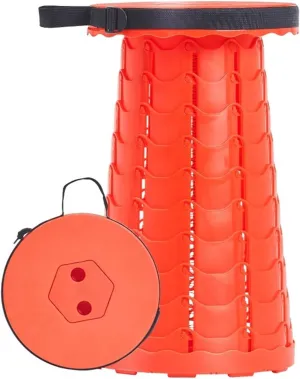 spxtom Height Adjustable Collapsible Stool, Compact Folding Chair, Portable Retractable Camping Stool, Lightweight, for Outdoor Fishing Hiking Gardening (Color : A)