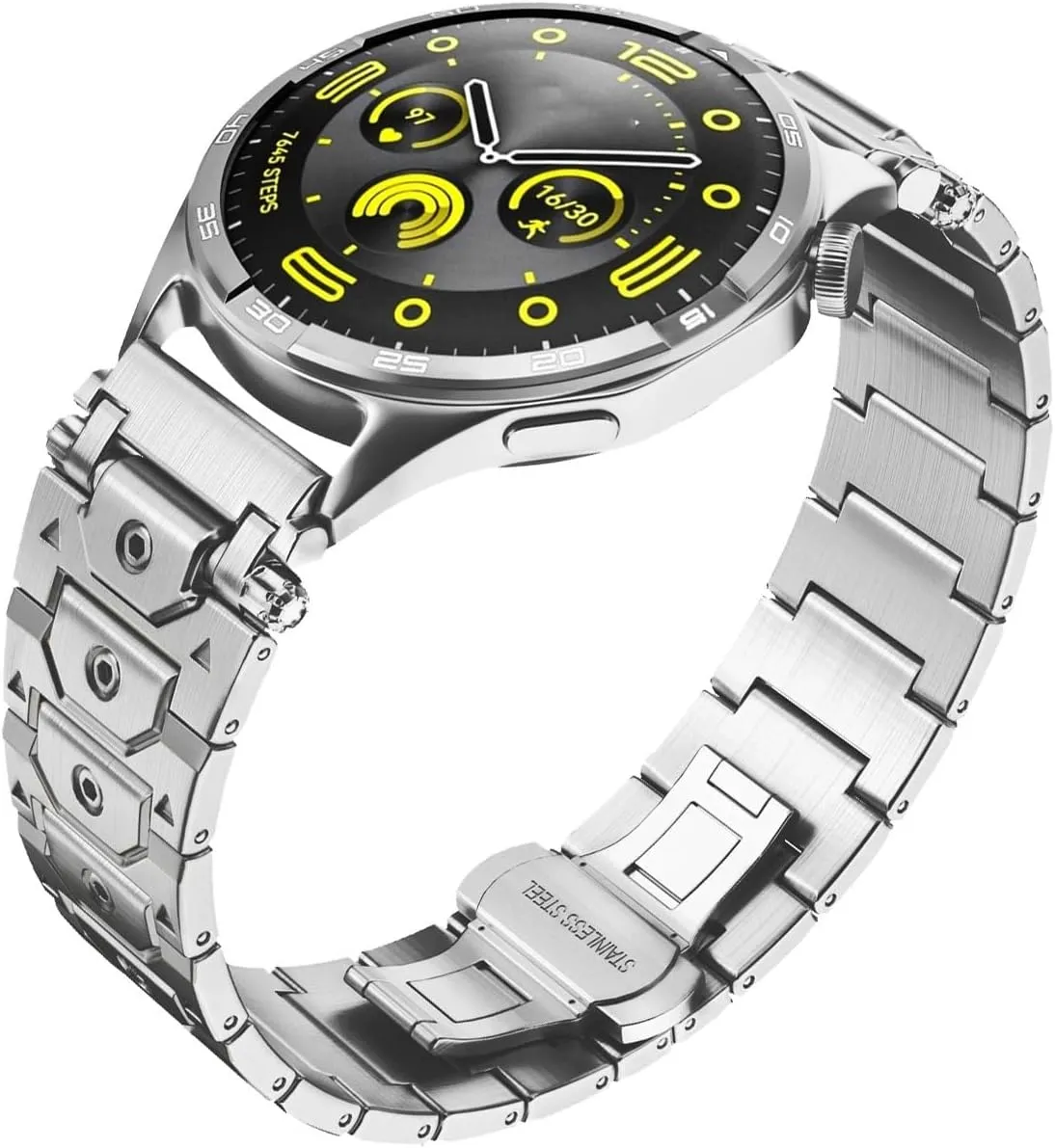 Stainless Steel Band For Huawei Watch GT 5 4 5pro 46mm Metal Wristband For Samsung Galaxy 7 6 5 4 40 44mm Replace Bracelet