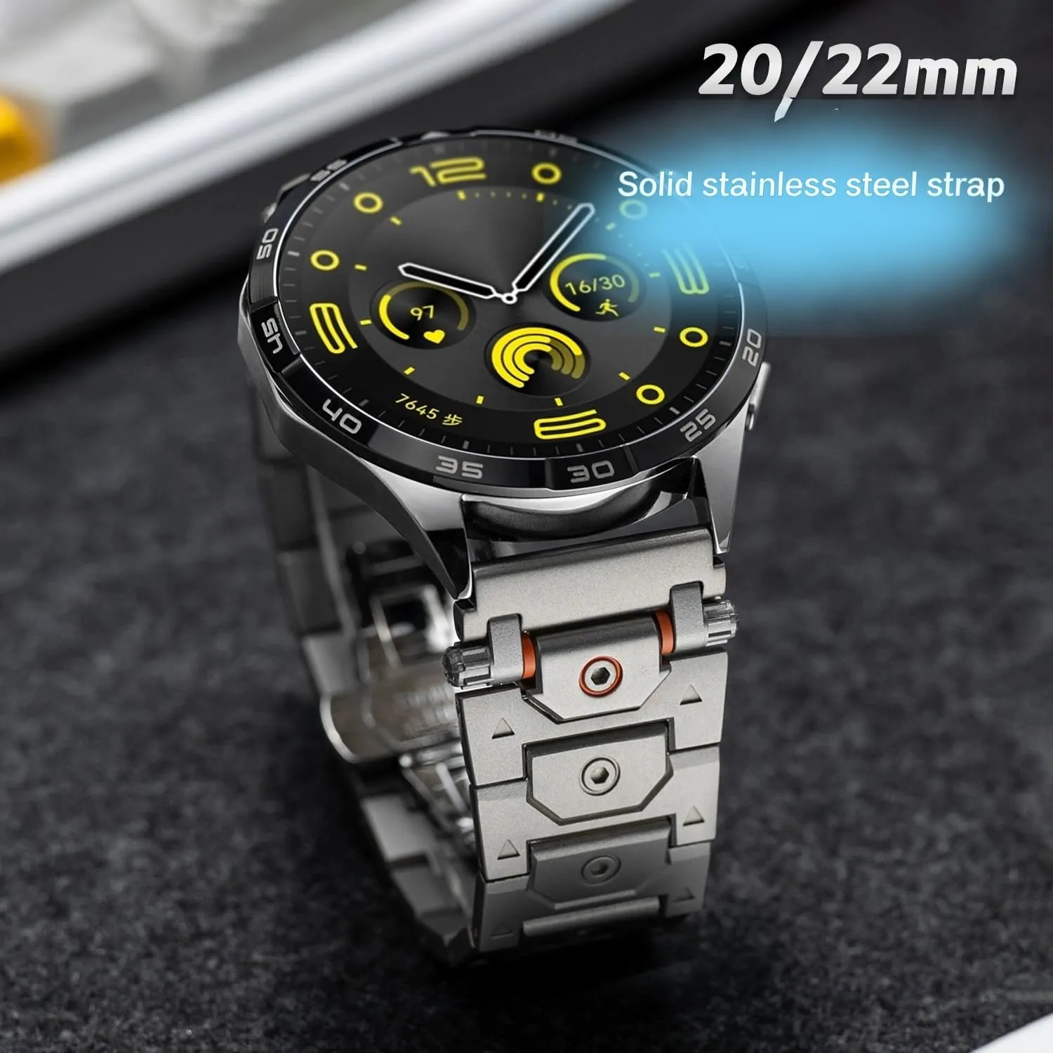 Stainless Steel Band For Huawei Watch GT 5 4 5pro 46mm Metal Wristband For Samsung Galaxy 7 6 5 4 40 44mm Replace Bracelet