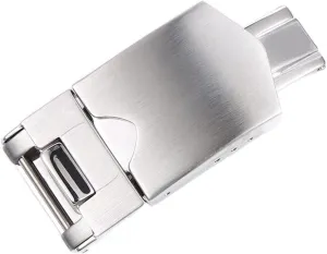 Stainless Steel Clasp Folding Buckle Watch Strap Watchband Belt Buckle For Tudor Black Bay 18mm Silver Watch Buckle