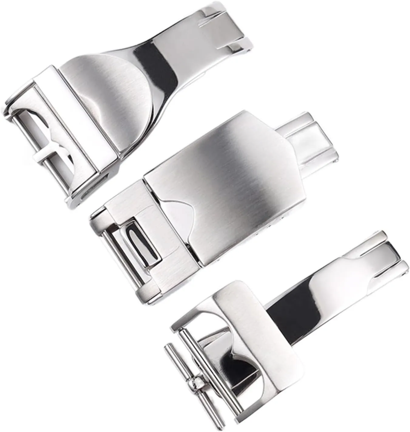 Stainless Steel Clasp Folding Buckle Watch Strap Watchband Belt Buckle For Tudor Black Bay 18mm Silver Watch Buckle