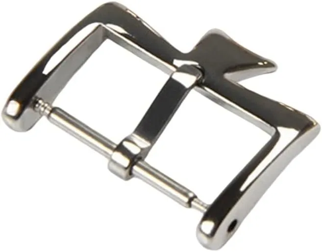 Stainless Steel Watch Clasp for VC Vacheron Watch Strap Buckles Constantin 16MM 18MM 20mm Silvery Golden Rose Gold Metal Pin Clasp (Color : Silver, Size : 16mm)