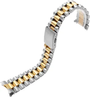 Stainless Steel Watchband For Citizen Enicar Wristband Curve End Steel Strap With Folding Buckle 20mm 22mm