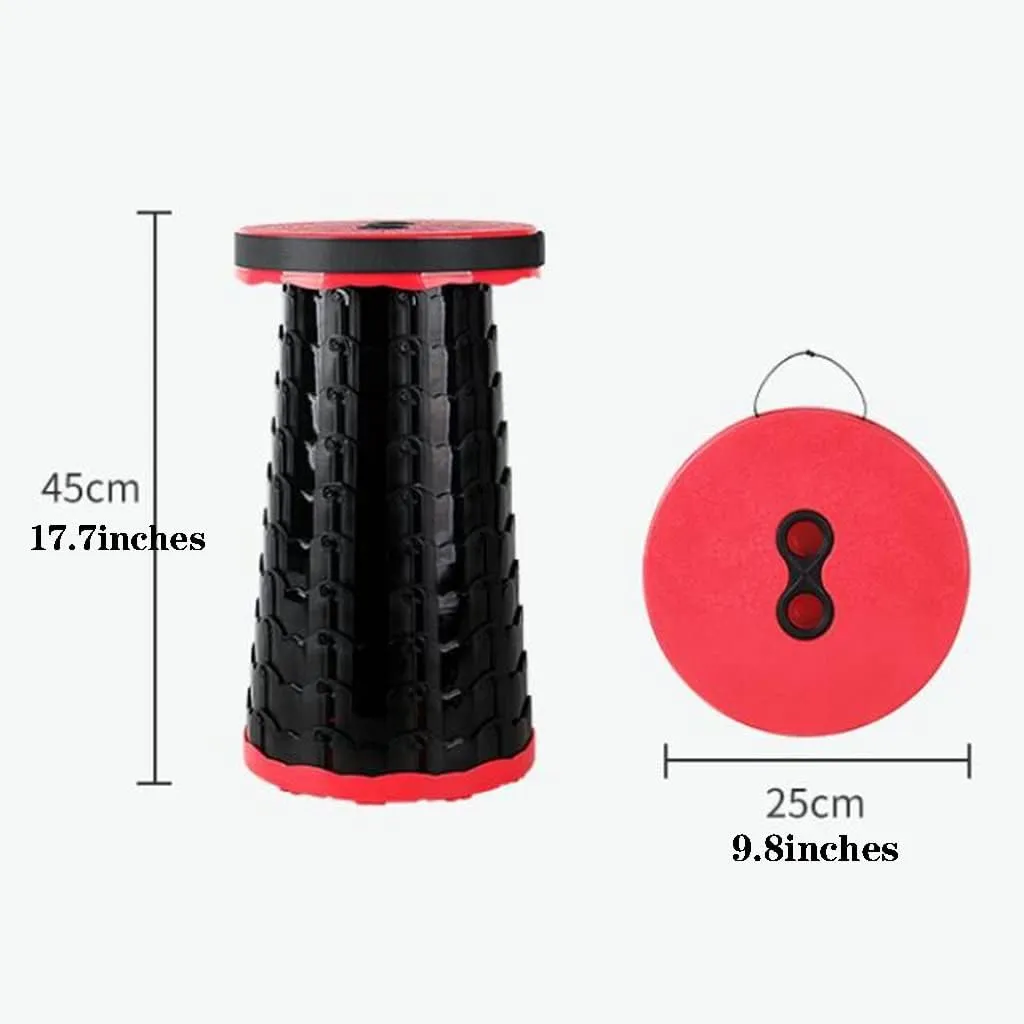 Stools Foldable Stool, Adjustable Retractable Stool Portable, Camping Stool, Suitable for Outdoor Indoor Fishing, Barbecue, Garden Trip, Train Queuing