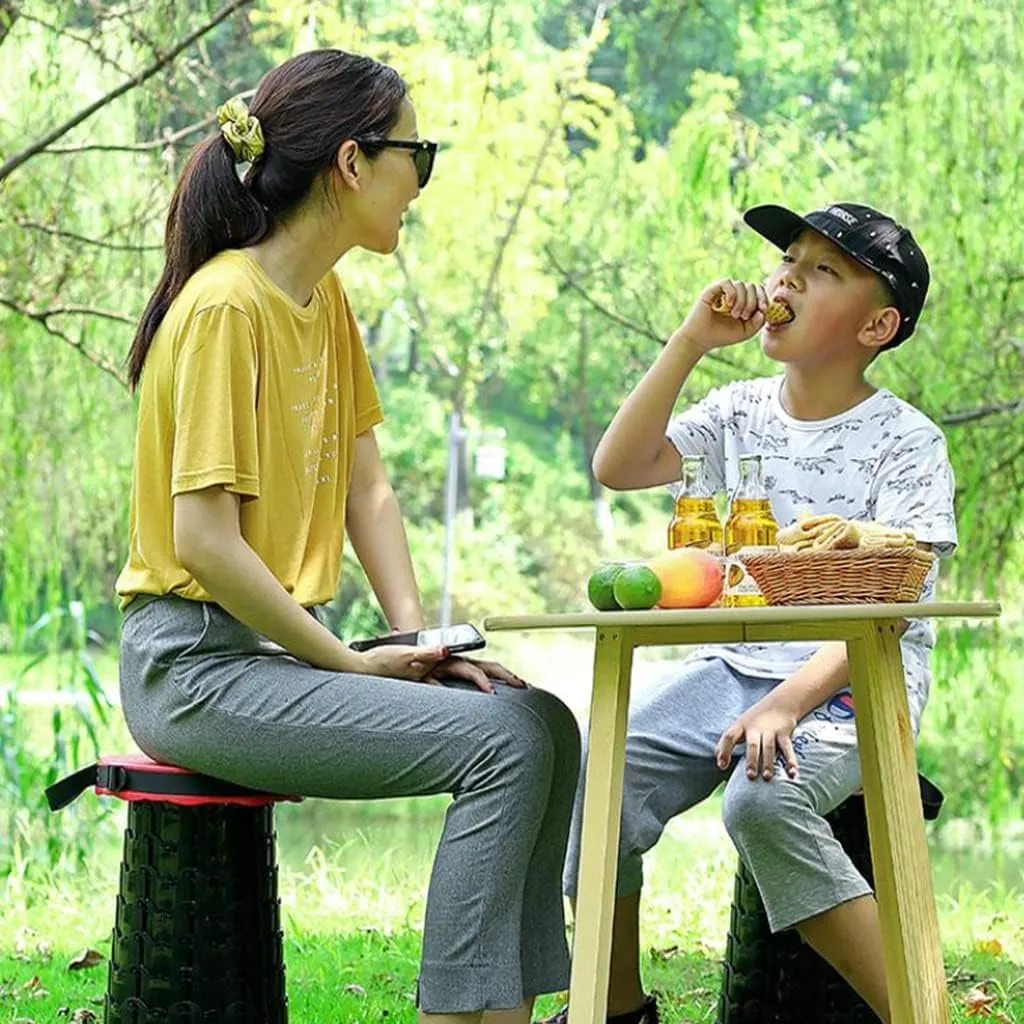 Stools Foldable Stool, Adjustable Retractable Stool Portable, Camping Stool, Suitable for Outdoor Indoor Fishing, Barbecue, Garden Trip, Train Queuing
