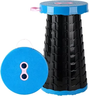 Stools Foldable Stool, Adjustable Retractable Stool Portable, Camping Stool, Suitable for Outdoor Indoor Fishing, Barbecue, Garden Trip, Train Queuing