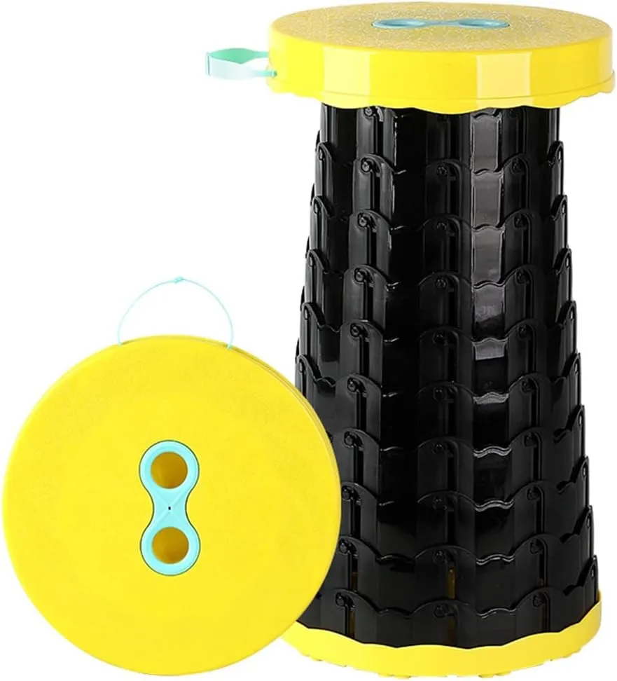 Stools Foldable Stool, Adjustable Retractable Stool Portable, Camping Stool, Suitable for Outdoor Indoor Fishing, Barbecue, Garden Trip, Train Queuing