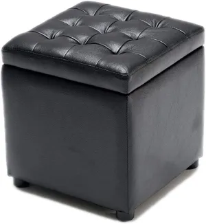Storage Stool Cowhide Pouffe Chairs Box Sofa Footstool Multifunction Single Seat,34 * 34 * 36cm