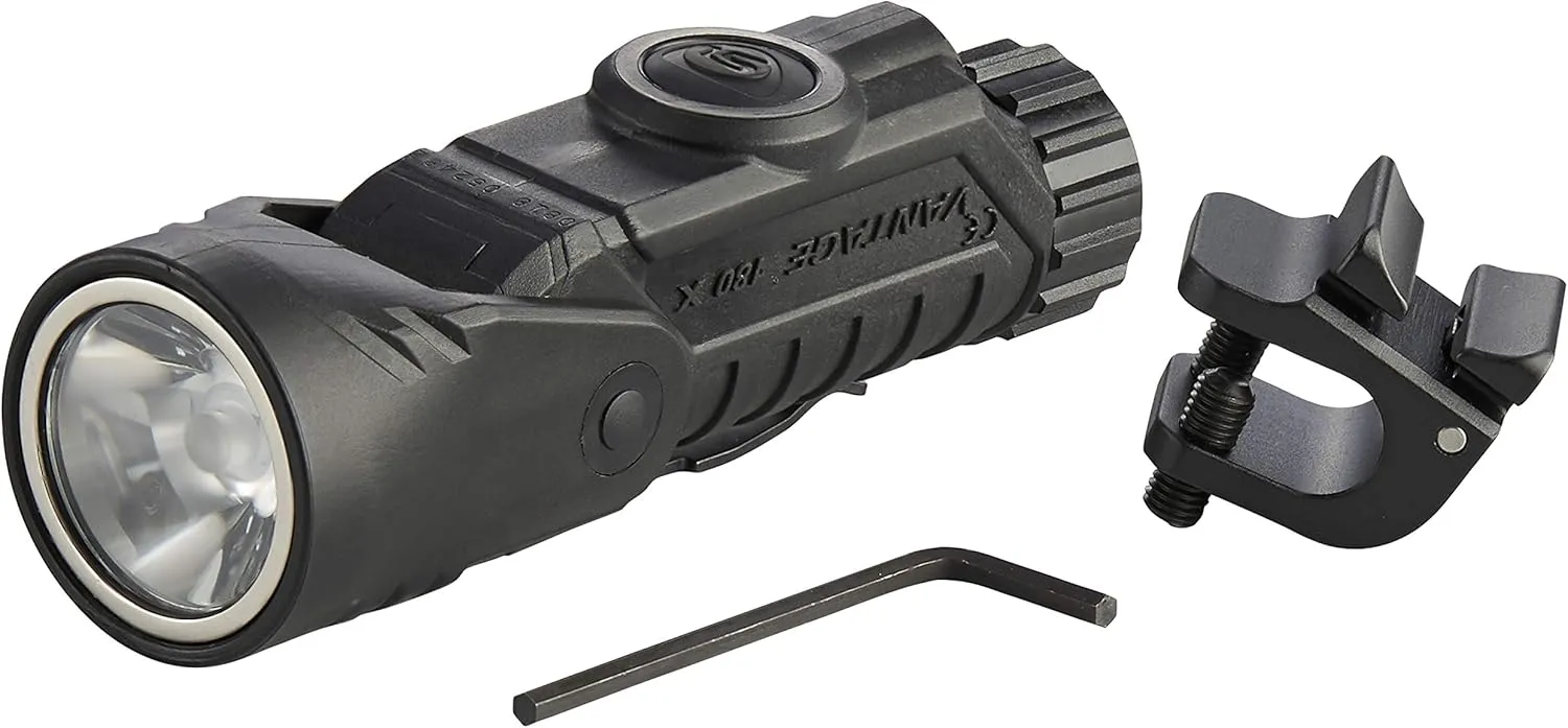 Streamlight 88903 Vantage 180 X Helmet Mounted and Right Angle Firefighter Flashlight with Helmet Bracket, Black