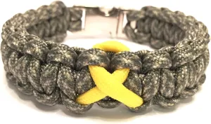 Support Our Troops Paracord Yellow Ribbon Survival Bracelet Paracord Survival Bracelets for Men (Size 8.0)