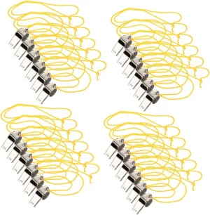 SUPVOX 24pcs Whistles Lanyards Loud Emergency Whistles for Sports Outdoor Survival and Hiking Durable Safety for Referees and