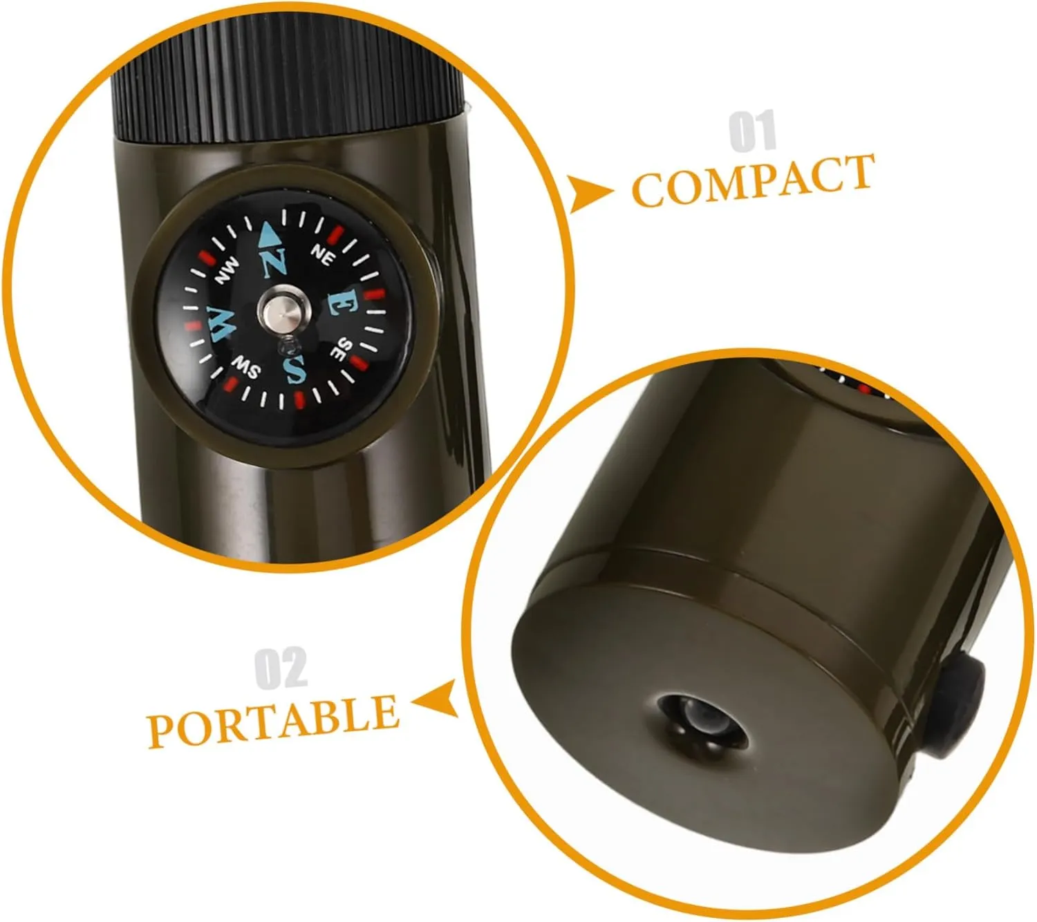 SUPVOX Multifunctional Whistle Fire Lighters Whistle Hiking Survival Mirror Rechargeable Whistle Whistles