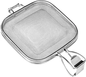 SUPVOX Sandwich Grill Folding Tray Microwave Toaster Sandwich Maker Bread Slice Grill Oven Bread Clip BBQ Grill Outdoor Household Bread Press Stainless Steel Breakfast Cheese