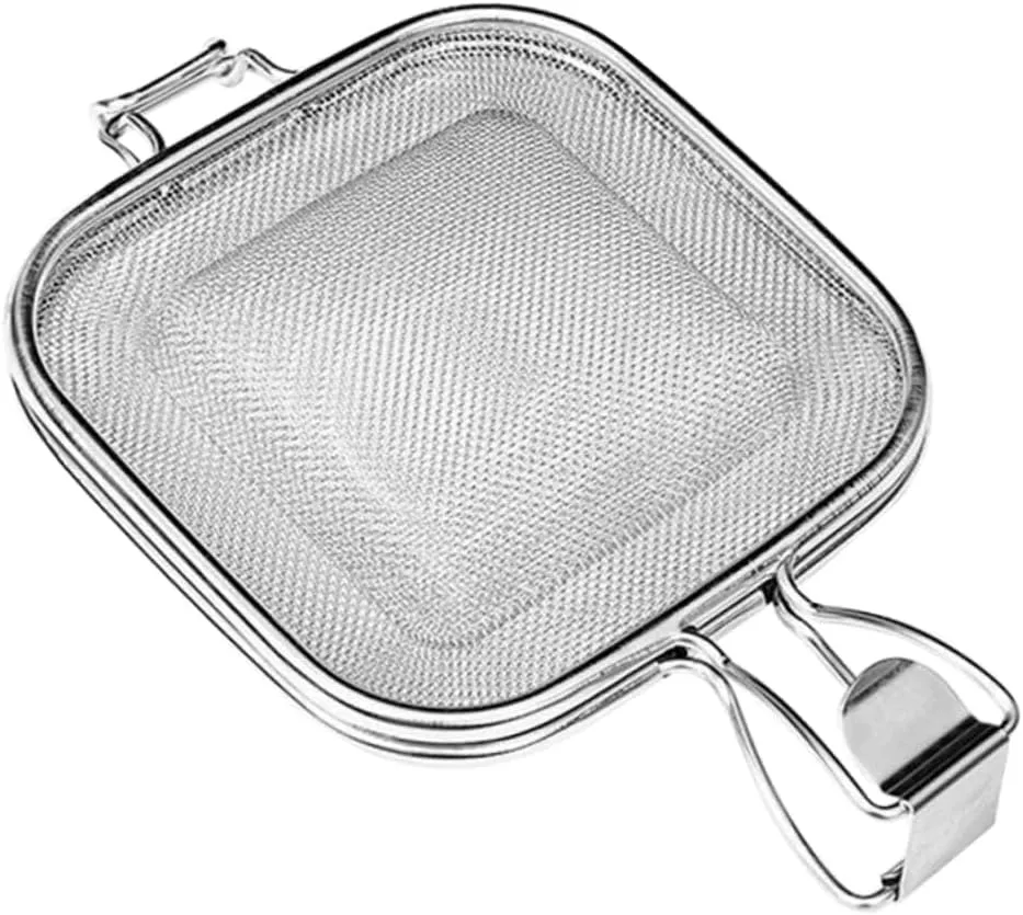 SUPVOX Sandwich Grill Folding Tray Microwave Toaster Sandwich Maker Bread Slice Grill Oven Bread Clip BBQ Grill Outdoor Household Bread Press Stainless Steel Breakfast Cheese