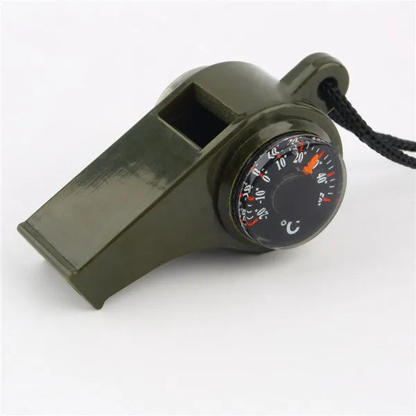 Survival Gear Whistle Compass
