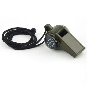 Survival Gear Whistle Compass