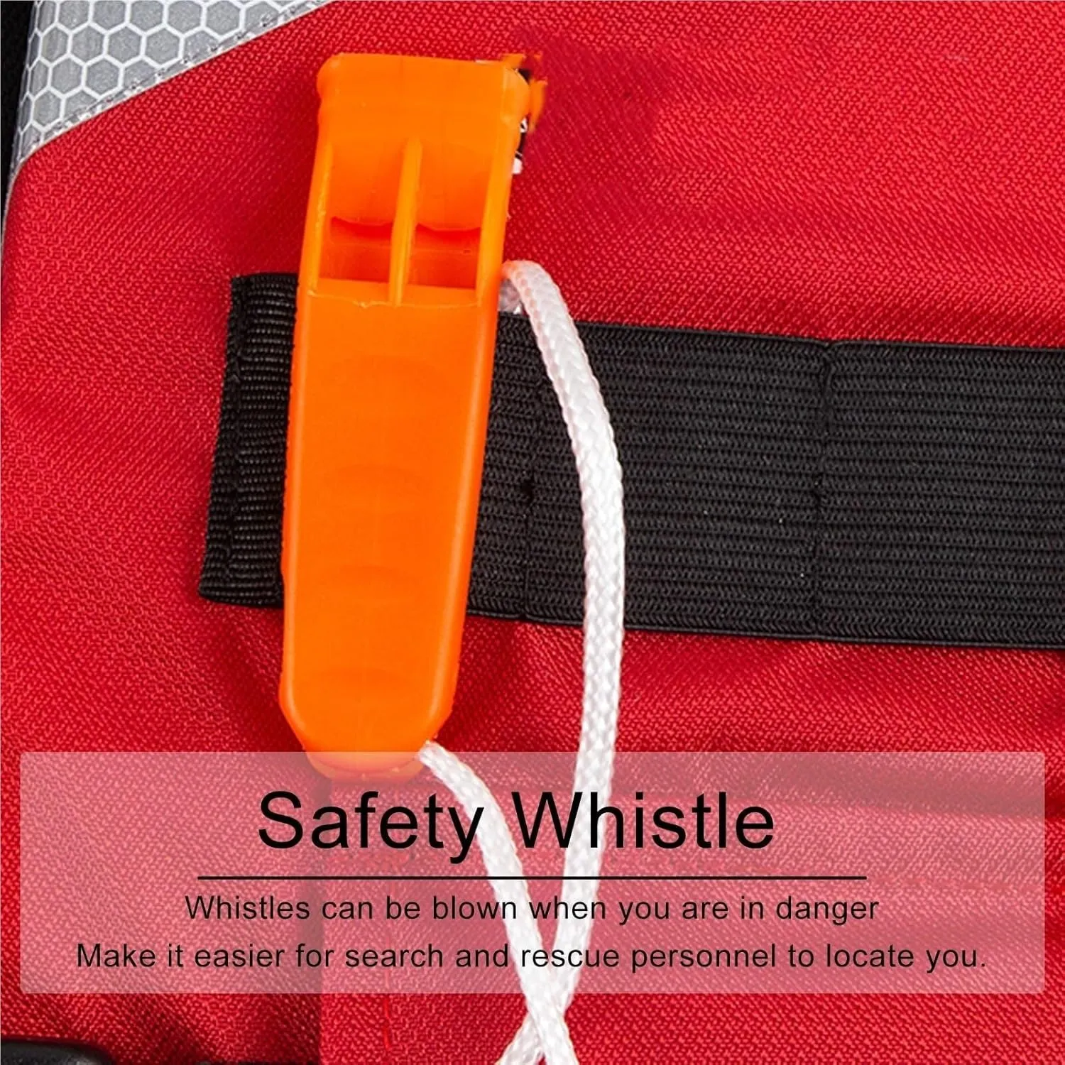 Swimming Vest, Strong Reflective Safety Equipment with Adjustable Waist Belt and Zipper, Safety Whistle for Kayaking, Sailing, Rafting