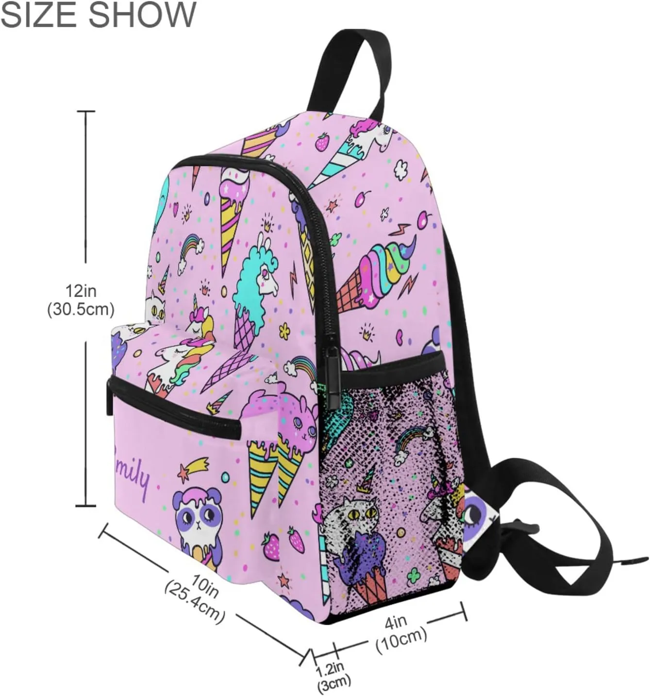 Tarity Custom Unicorn Kids Toddler Backpack for Girls School Bag Cute Travel Backpack Bookbag for Preschool Kindergarten