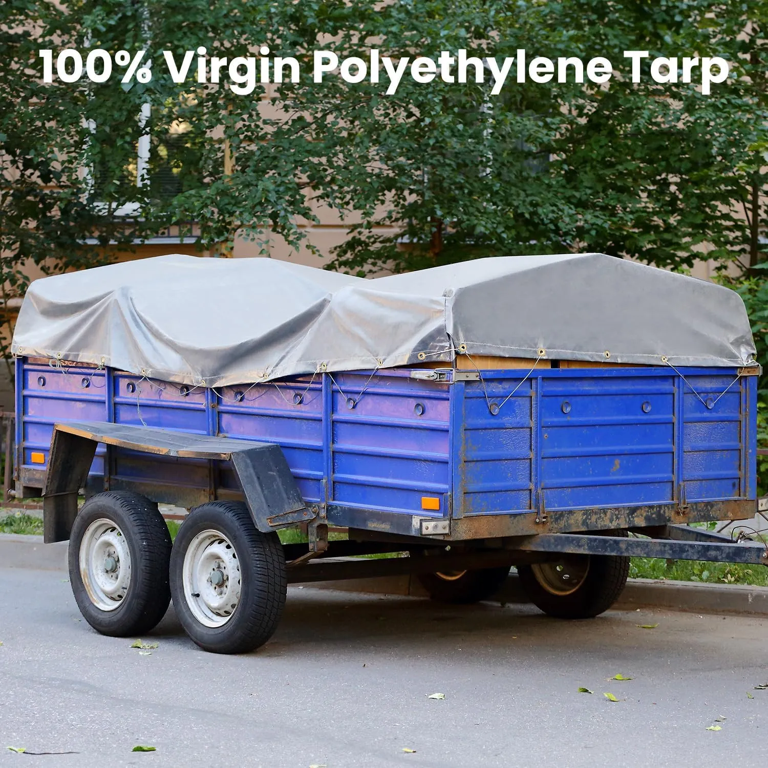 Tarp 16x20FT, Extra Thick 16Mil Heavy Duty Waterproof Tarps with Brass Grommets and Reinforced Edges, Tear & Fade Resistant, 100% UV Blocking Outdoor Tarp for Roof Camping Patio Pool Boat (Silver)