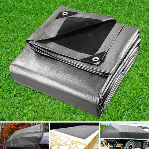 Tarp Tarpaulin 6X7.3M Canvas Camping Heavy Duty Sun Cover