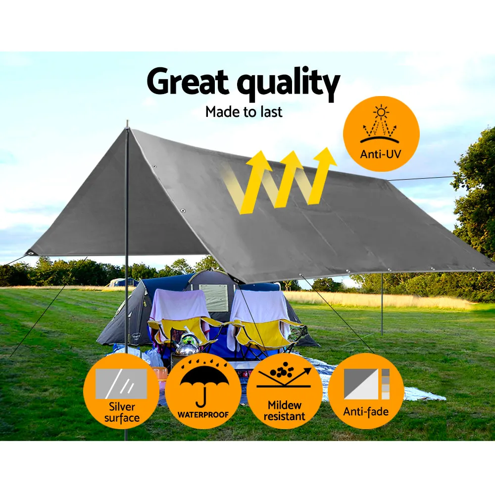 Tarp Tarpaulin 6X7.3M Canvas Camping Heavy Duty Sun Cover