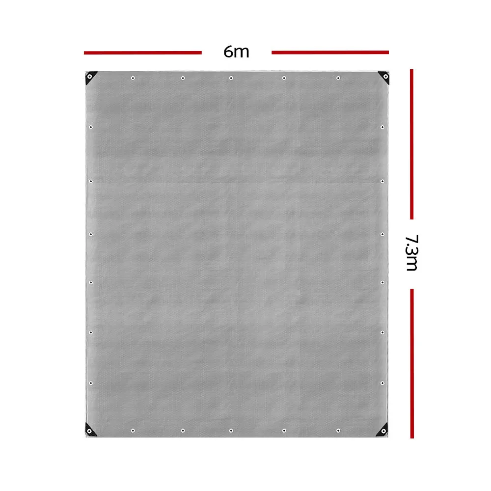 Tarp Tarpaulin 6X7.3M Canvas Camping Heavy Duty Sun Cover
