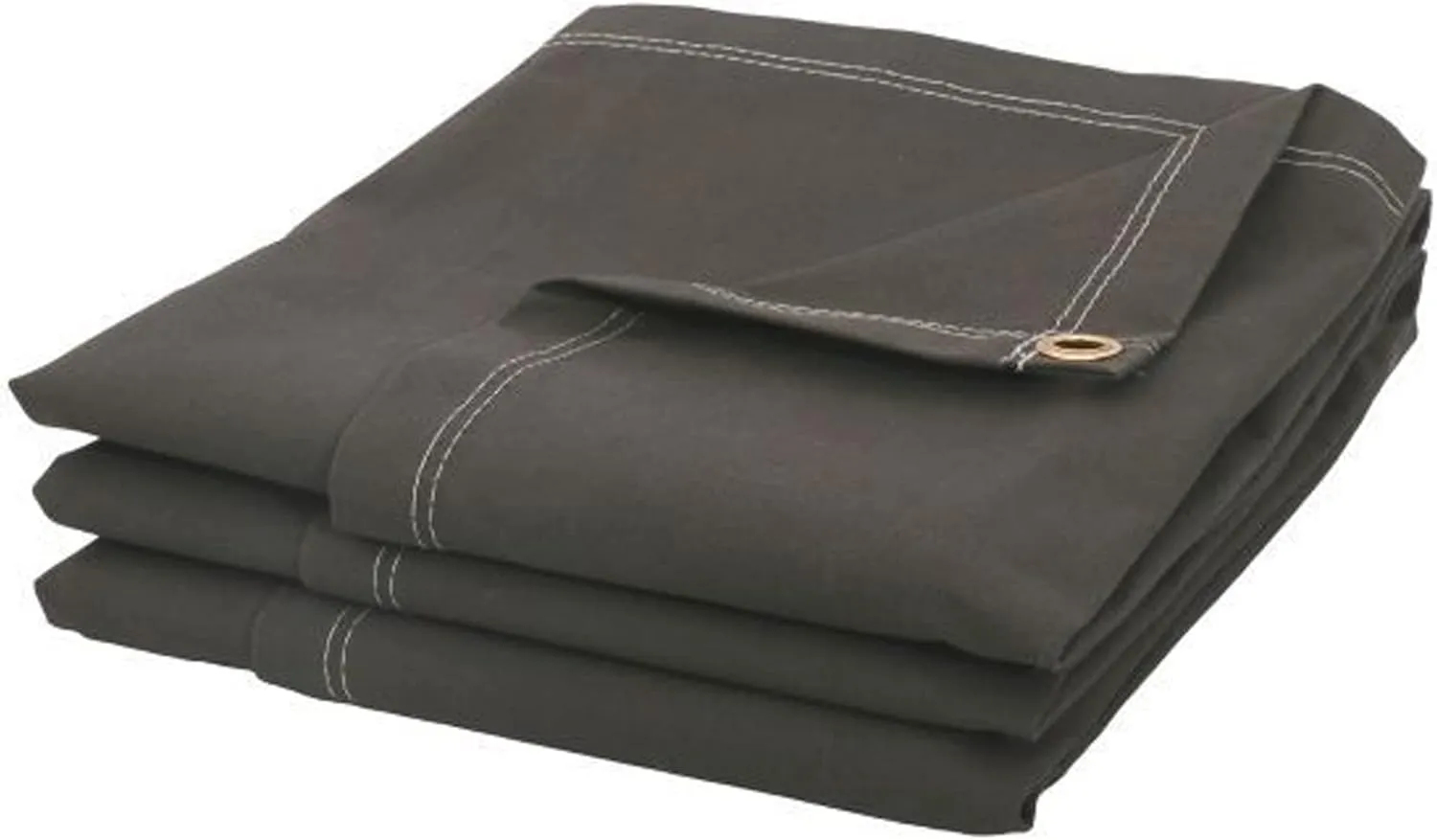 Tarps Now 20x20 ft Fire Retardant Canvas Tarp | 18 MIL Heavy Duty, Flame Retardant, Tear Resistance, Reinforced Edges, Brass Grommets | Ideal for Fire Prevention, Construction, Repairs | Olive Color