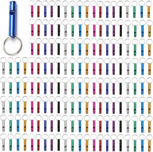 Tergy Emergency Whistle with Keychain Aluminum Survival Whistle Key Chain for Camping Hiking Boating Hunting Fishing